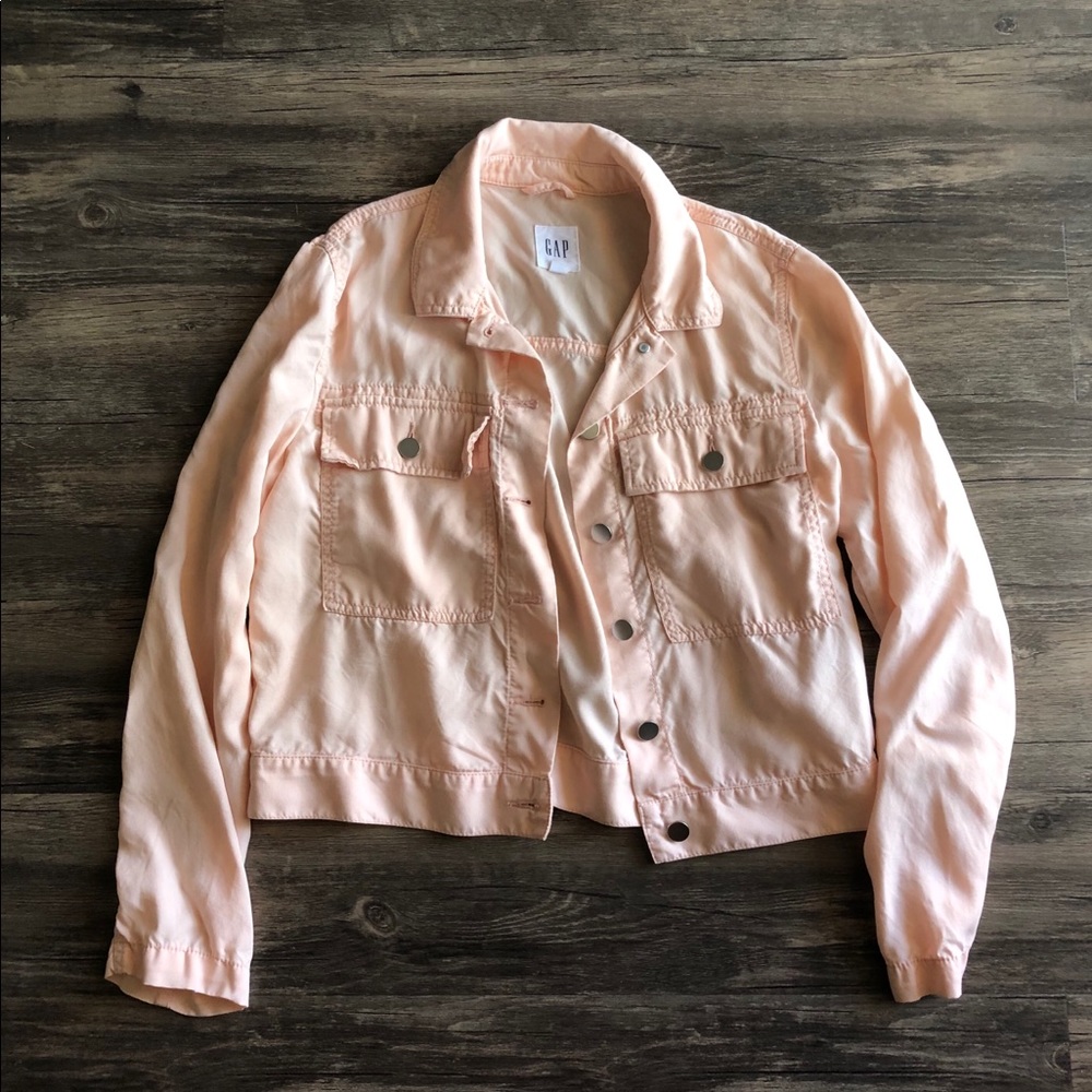 NWOT Gap Peach Button Up Jacket Sz S